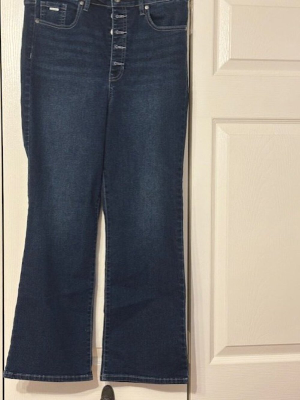 Nine West Womens Dark Wash Denim Jeans Size 10 Straight Leg Casual Everyday